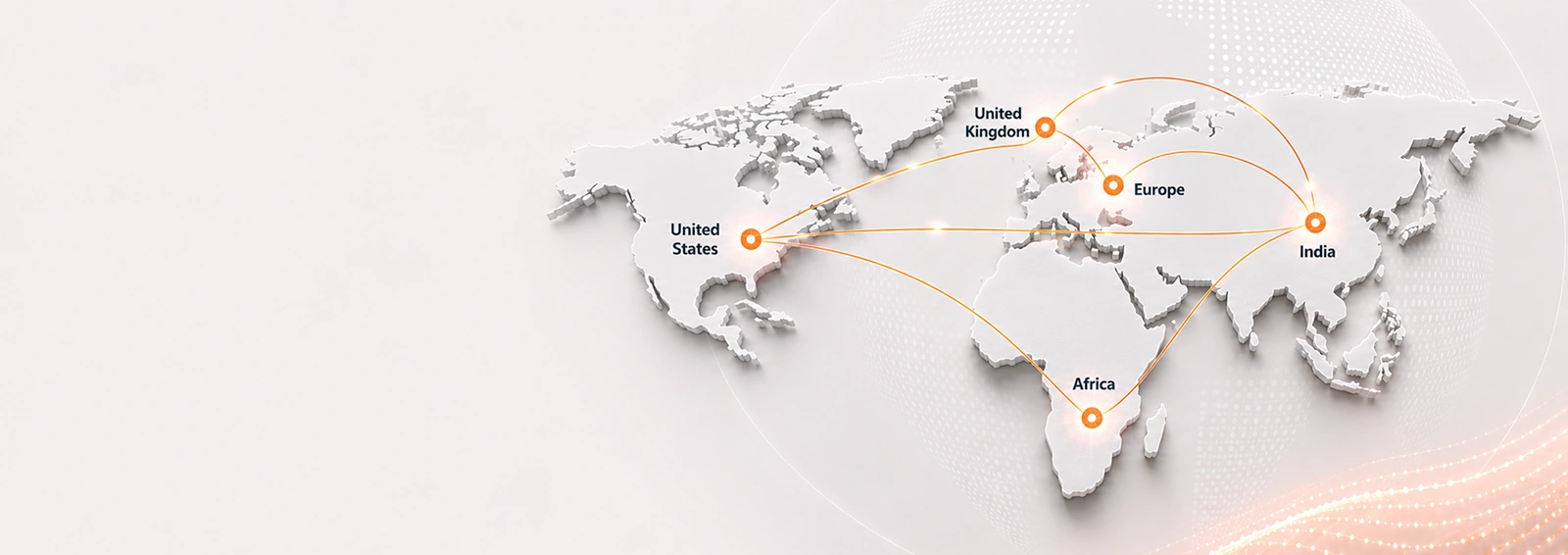 World map marking the countries R&D Therm has supplied process equipment to across six continents